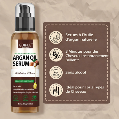 Sérum Capillaire à l’Huile d’Argan – Nutrition, Brillance et Réparation Intense | Sélection Venetha