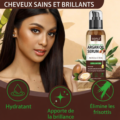 Sérum Capillaire à l’Huile d’Argan – Nutrition, Brillance et Réparation Intense | Sélection Venetha