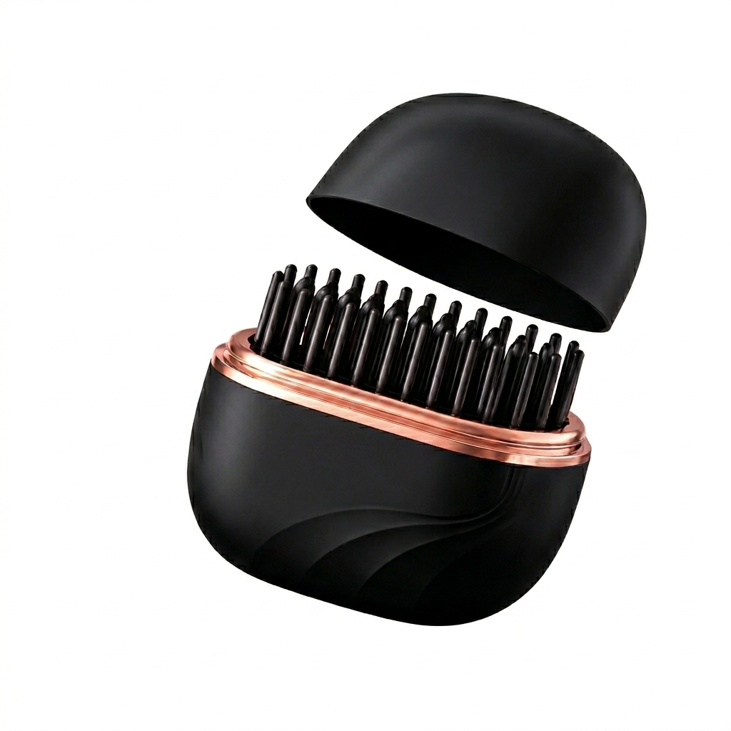 Mini Brosse Chauffante Sans Fil – Lissage Express Partout, À Tout Moment